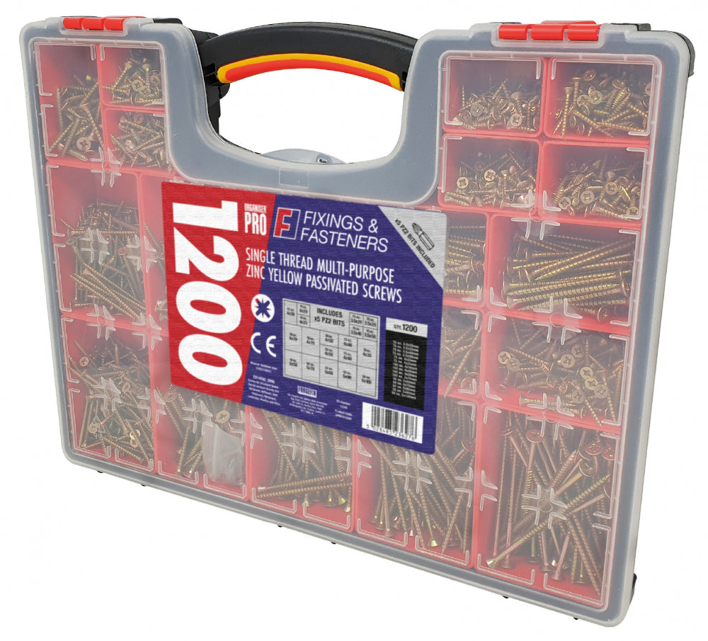 Forgefix OPMPS1200Y Screw Assortment - 1200 Piece