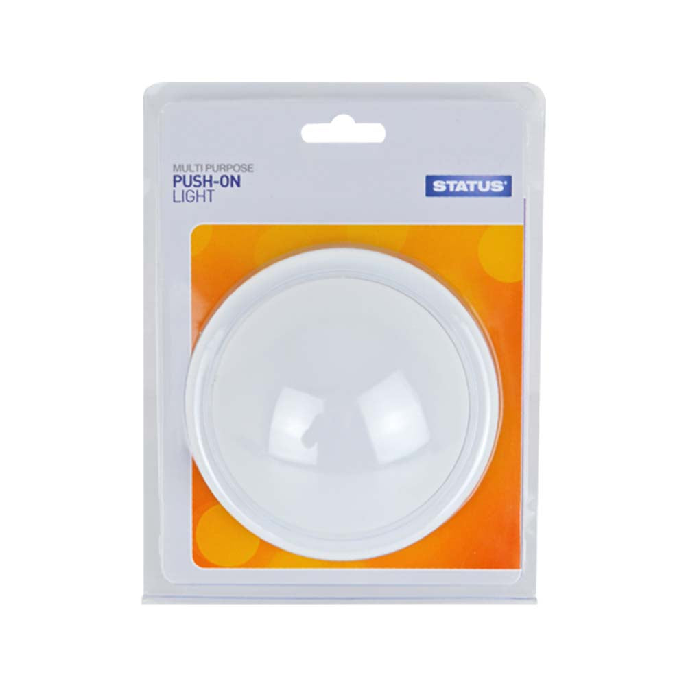 Status - White Circular Push on Light
