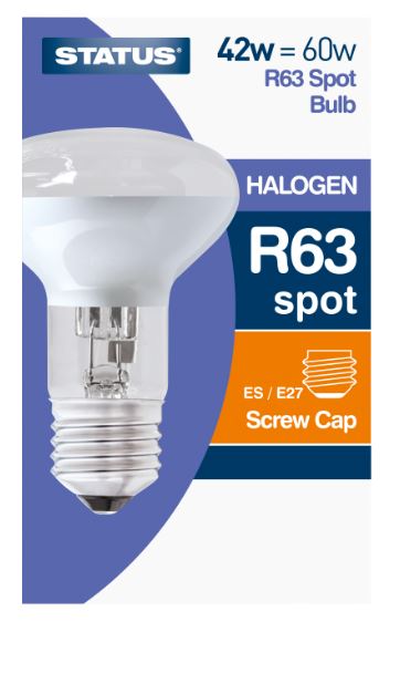 Status 42w Halogen R63 Spot Bulb ES / Screw Cap Dimmable