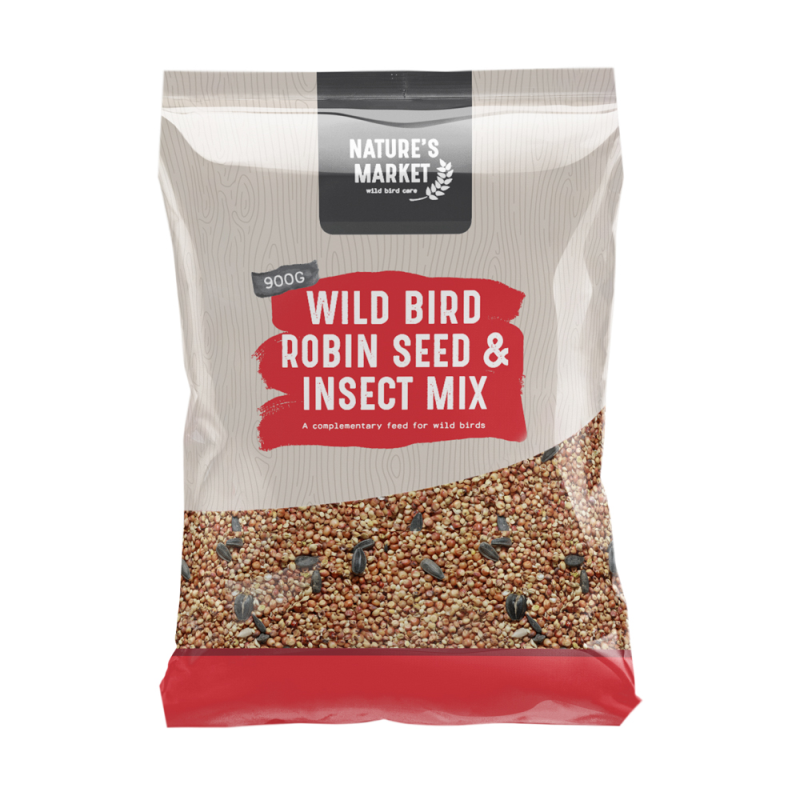Nature's Market Wild Bird Robin Seed & Insect Mix - 0.9kg (BFWF02)