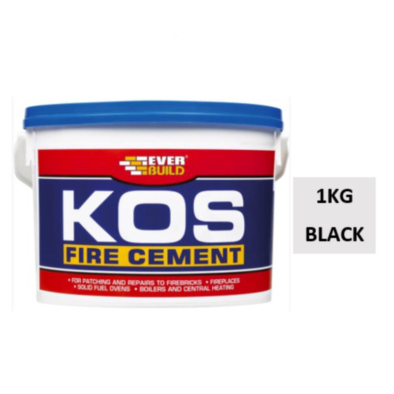 Everbuild KOS Fire Cement Black 1KG