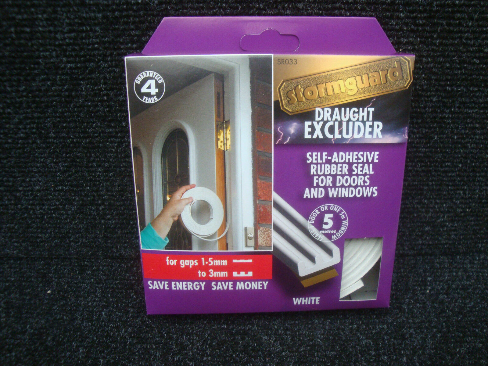 Stormguard Draught Excluder E Strip White 5 Metres