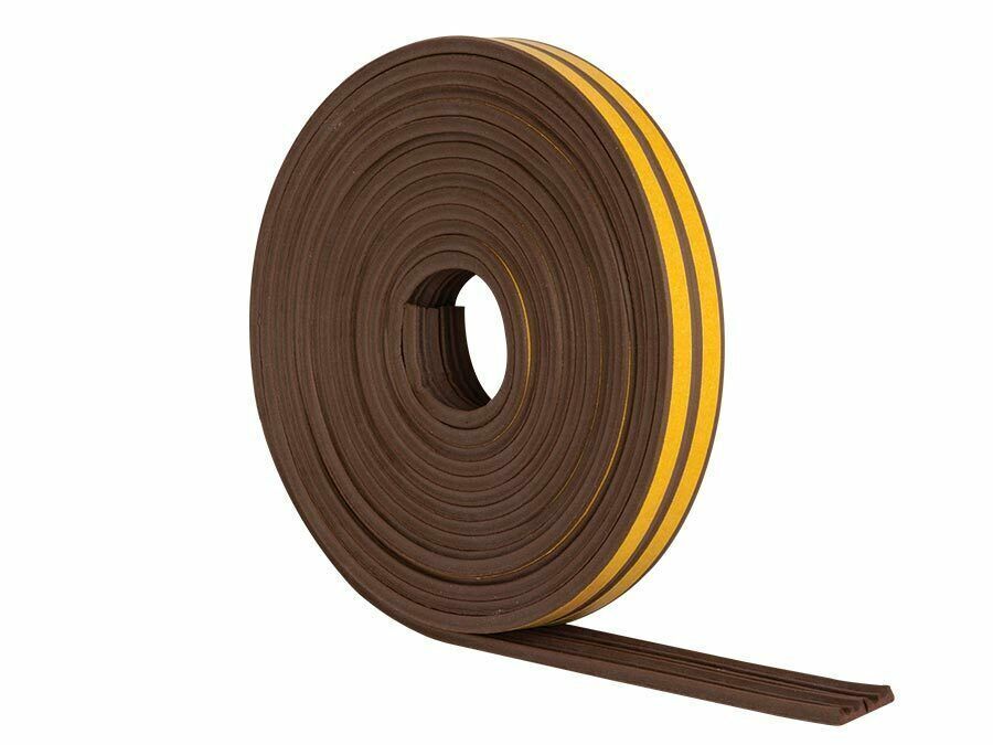 Stormguard Draught Excluder E Strip Brown 5 Metres