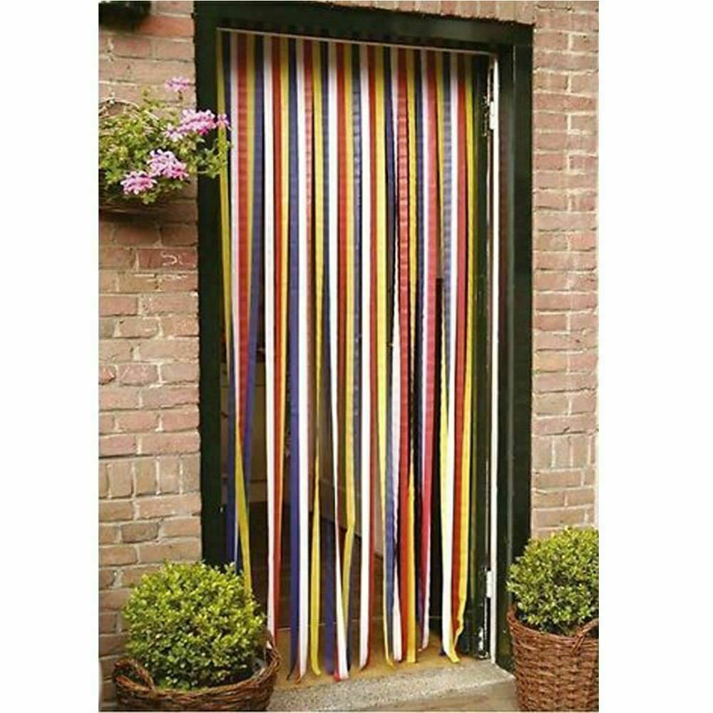 Brown & Cream Door Blind Strips / Fly Screen Curtain