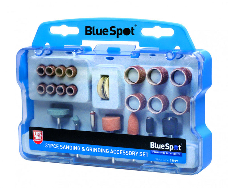 Bluespot Rotary Tool Sanding and Grinding Accessory Set - 31 piece