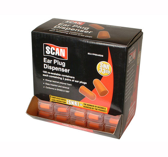 Box of Scan Foam Ear Plugs 100 x 2 Pairs