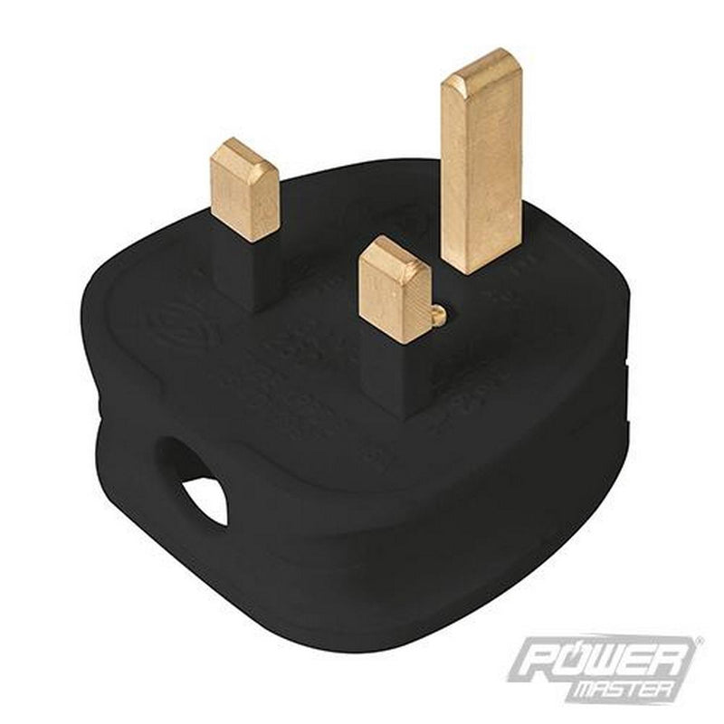 Black 13 Amp Fused Plug Replacement Plug