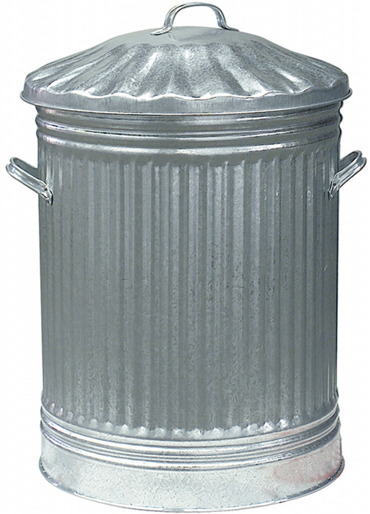 Galvanised Steel Dustbin with Steel Lid (LOCAL PICKUP / DELIVERY ONLY)