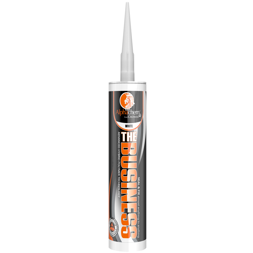 Alphachem Seal & Fix The Business Sealant - 290ml - Crystal Clear, White, Black & Grey