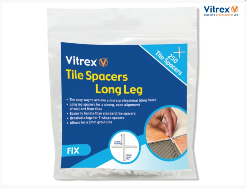 Floor & Wall Tile Spacers - 250 x 2 mm Long Leg