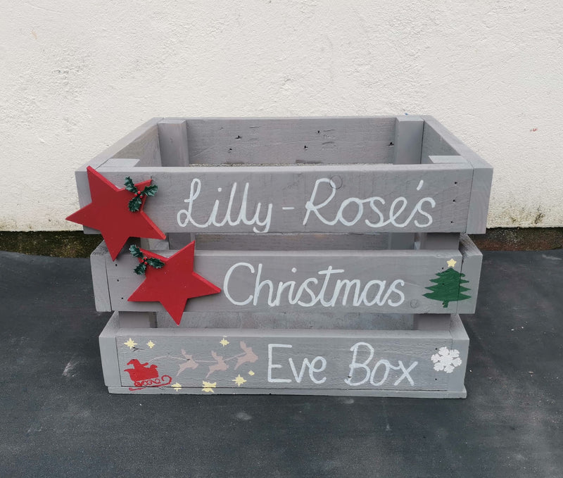 Handmade Wooden Christmas Eve Boxes - L400mm (16”) x W360mm (14”) x H250mm (10”) - Personalised or Undecorated (LOCAL PICKUP / DELIVERY ONLY)