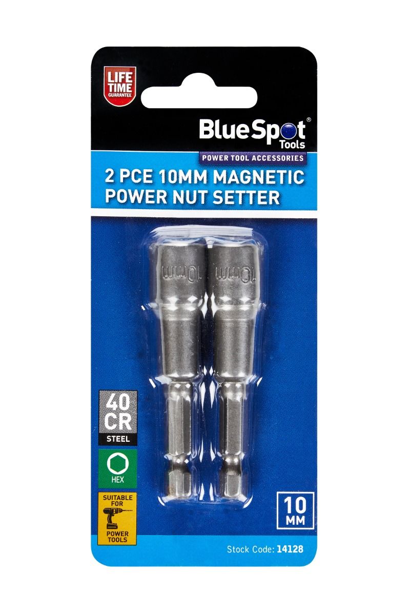 BlueSpot 2 PCE 10mm Magnetic Power Nut Setter (14128)