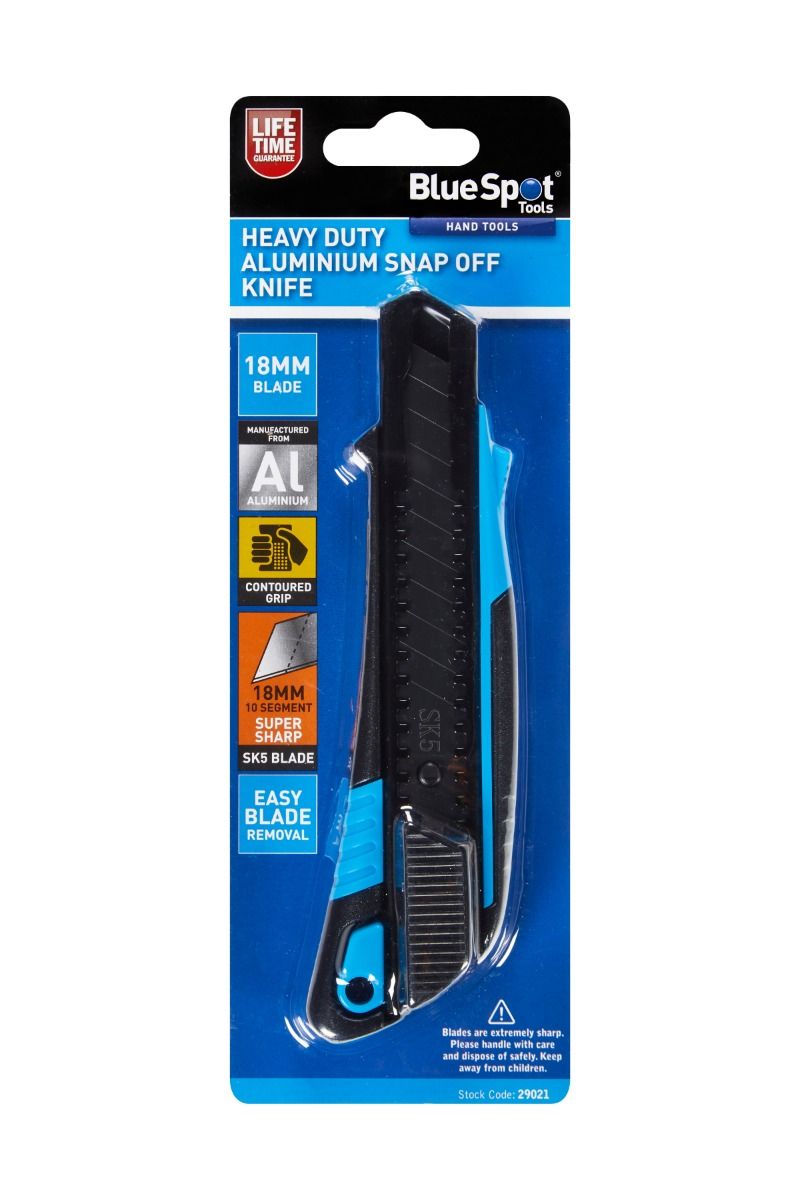 Bluespot Heavy Duty Snap Off Knife 18mm (29021) (LOCAL PICKUP / DELIVERY ONLY)