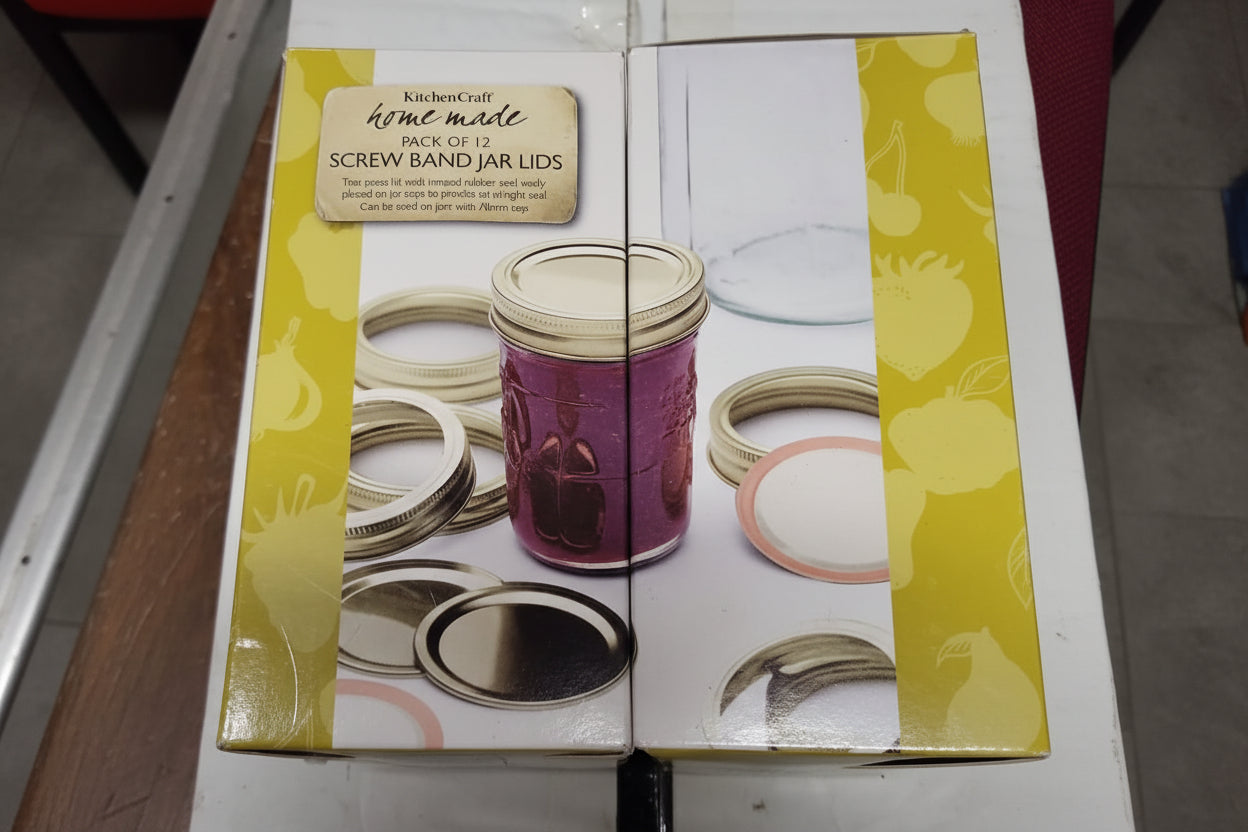 Kitchencraft Screw Band Jar Lids Pack of 12