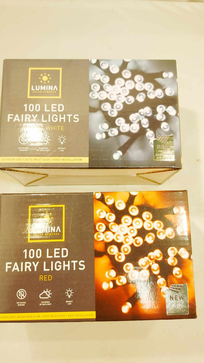 Lumina LED Fairy Solar Lights 100 - Red