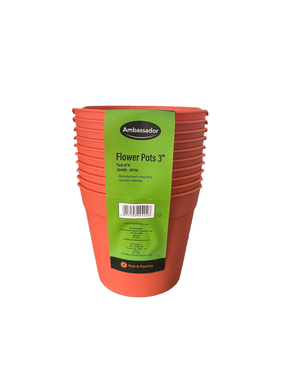 Ambassador Round Plant Pots - 7.5cm (3in) Pack of 10