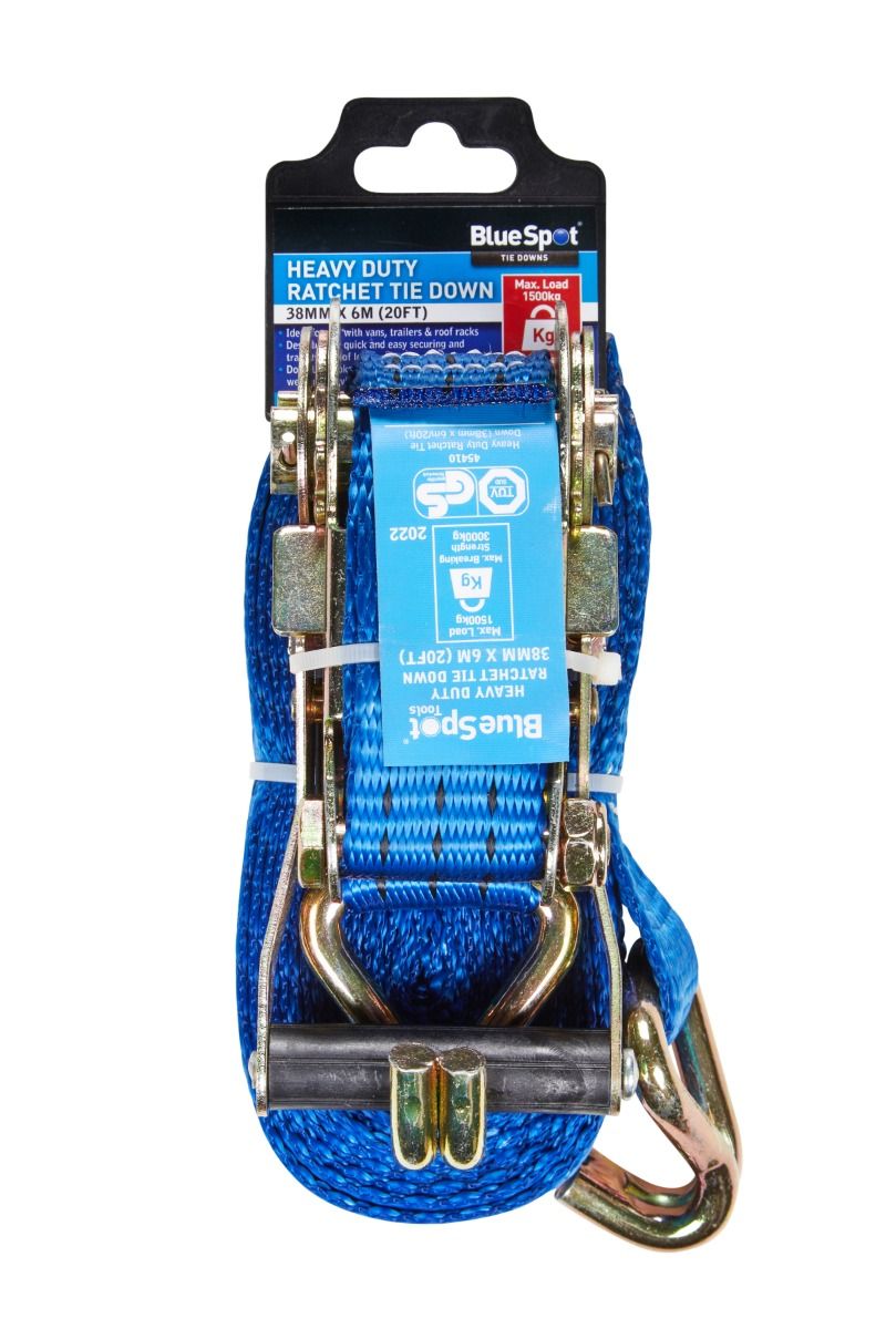 Bluespot Heavy Duty Ratchet Tie Down (38mm x 6m) (45410)