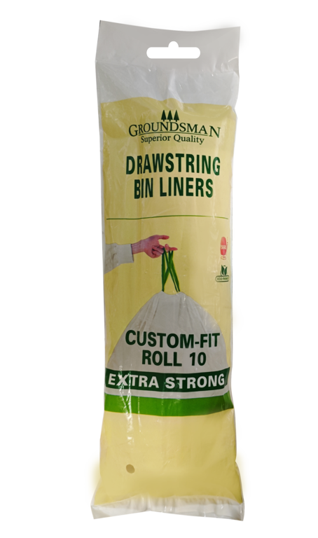 Groundsman Drawstring Bin Bags Extra Strong 10 Pack