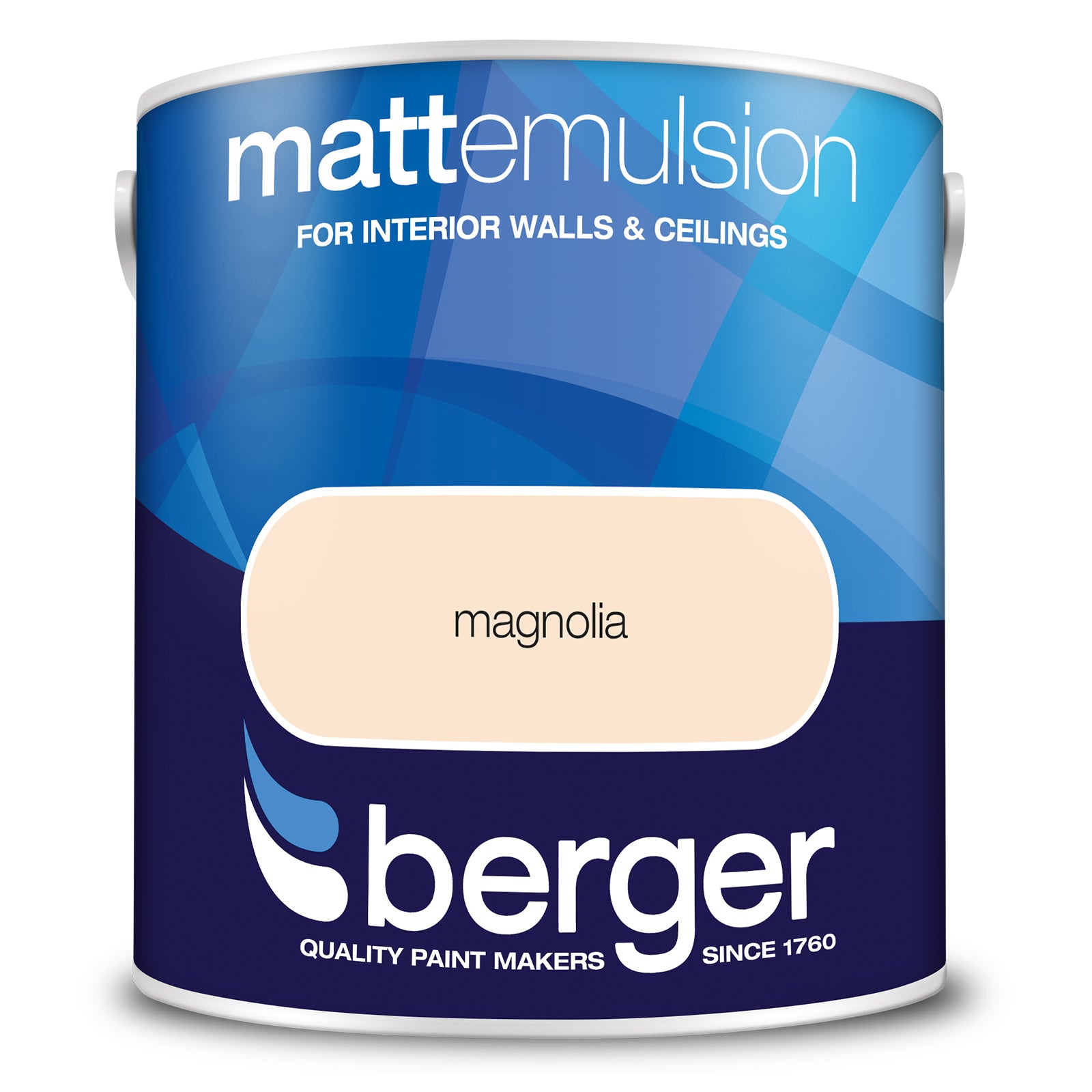 Berger Coloured Matt Emulsion Magnolia 2.5L (2 Tubs For £35)