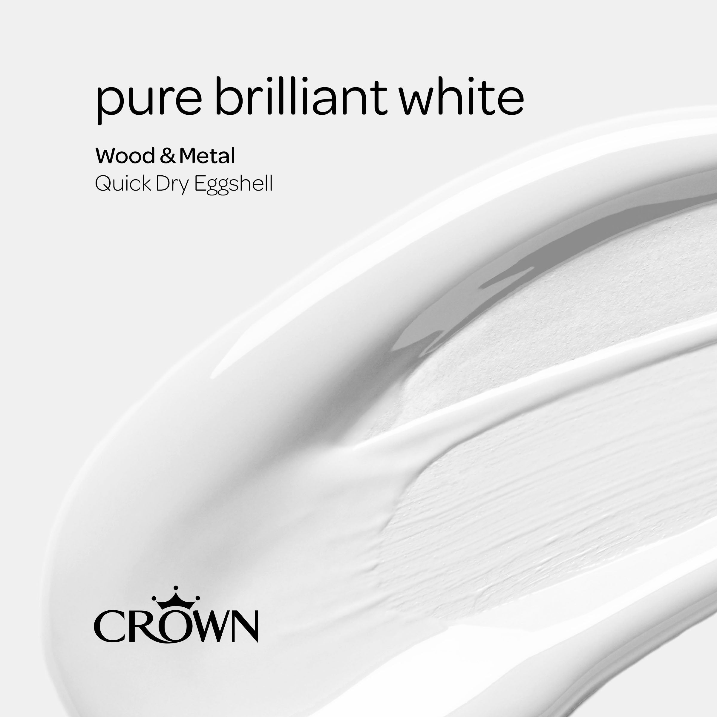 Crown Quick Dry Eggshell Brilliant White 750ml