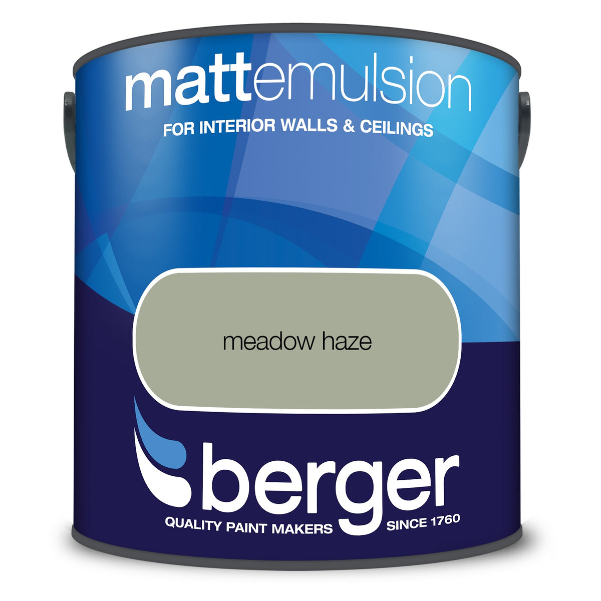 Berger Coloured Matt Emulsion Meadow Haze 2.5L (2 Tubs For £30)