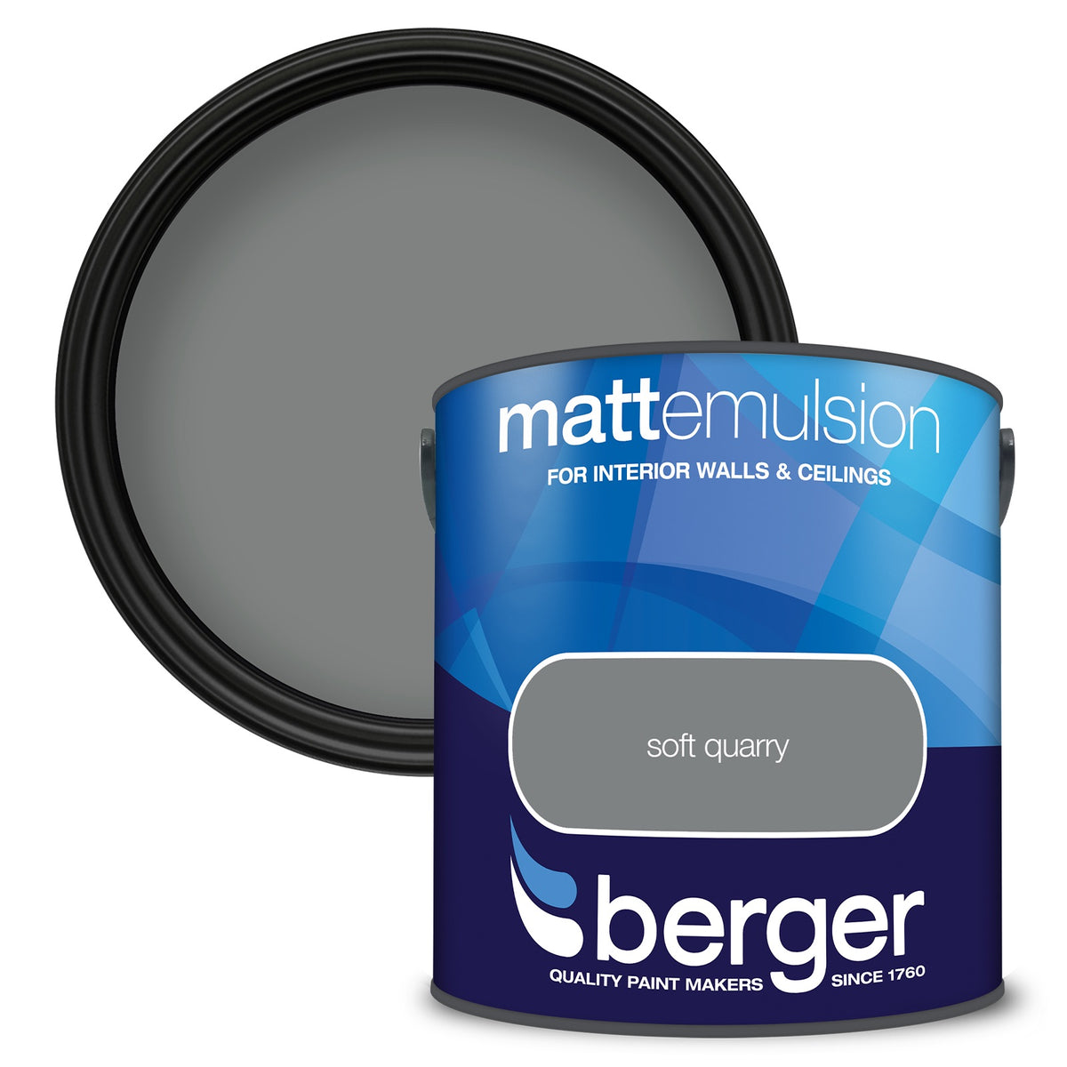 Berger Coloured Matt Emulsion Soft Quarry 2.5L (2 Tubs For £30)