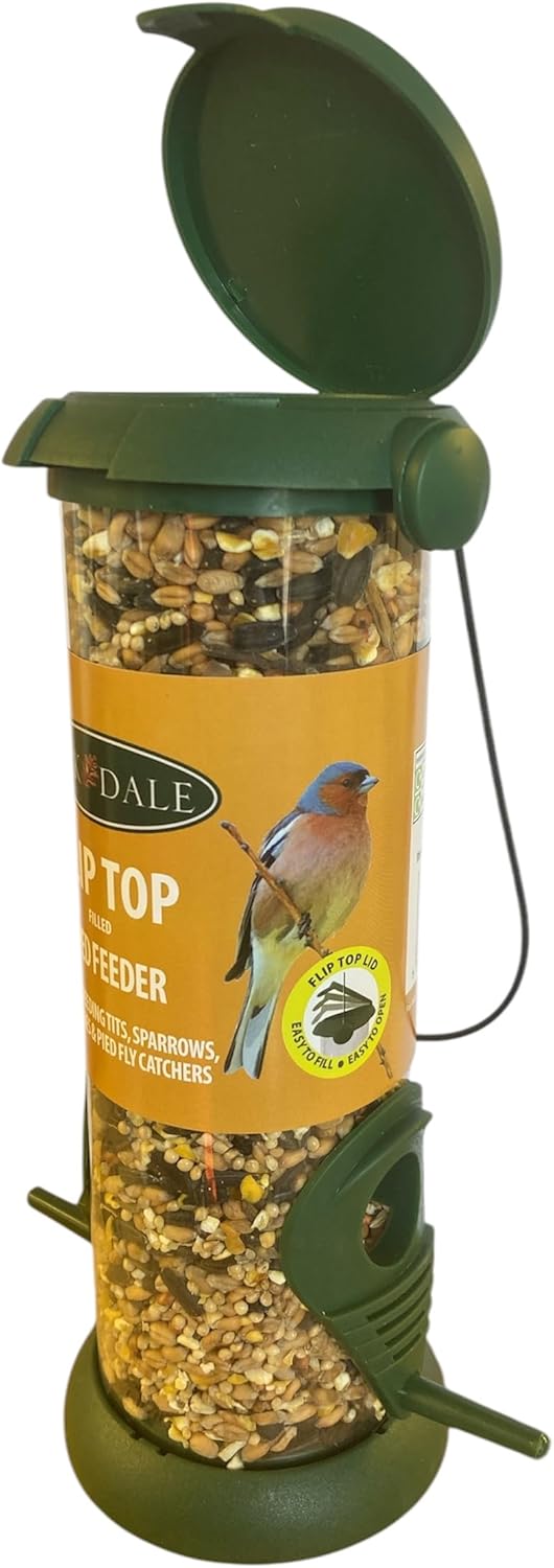 Filled Fliptop Seed Bird Feeder