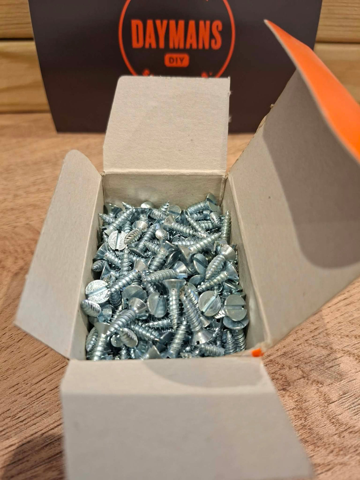 Vintage Nettlefolds 8 x 5/8in Slotted Steel CSK Screws Zinc Plated