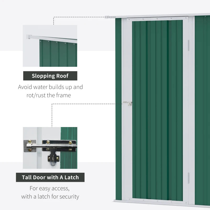 Outsunny Garden Metal Storage Shed, Tool Shed, Bike Shed