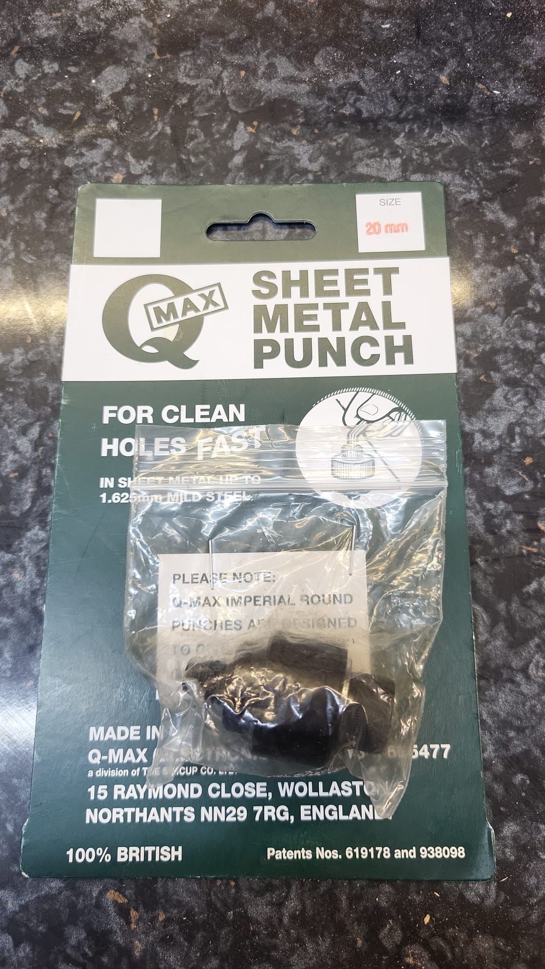 Q Max Sheet Metal Punch 20mm (3/4in)