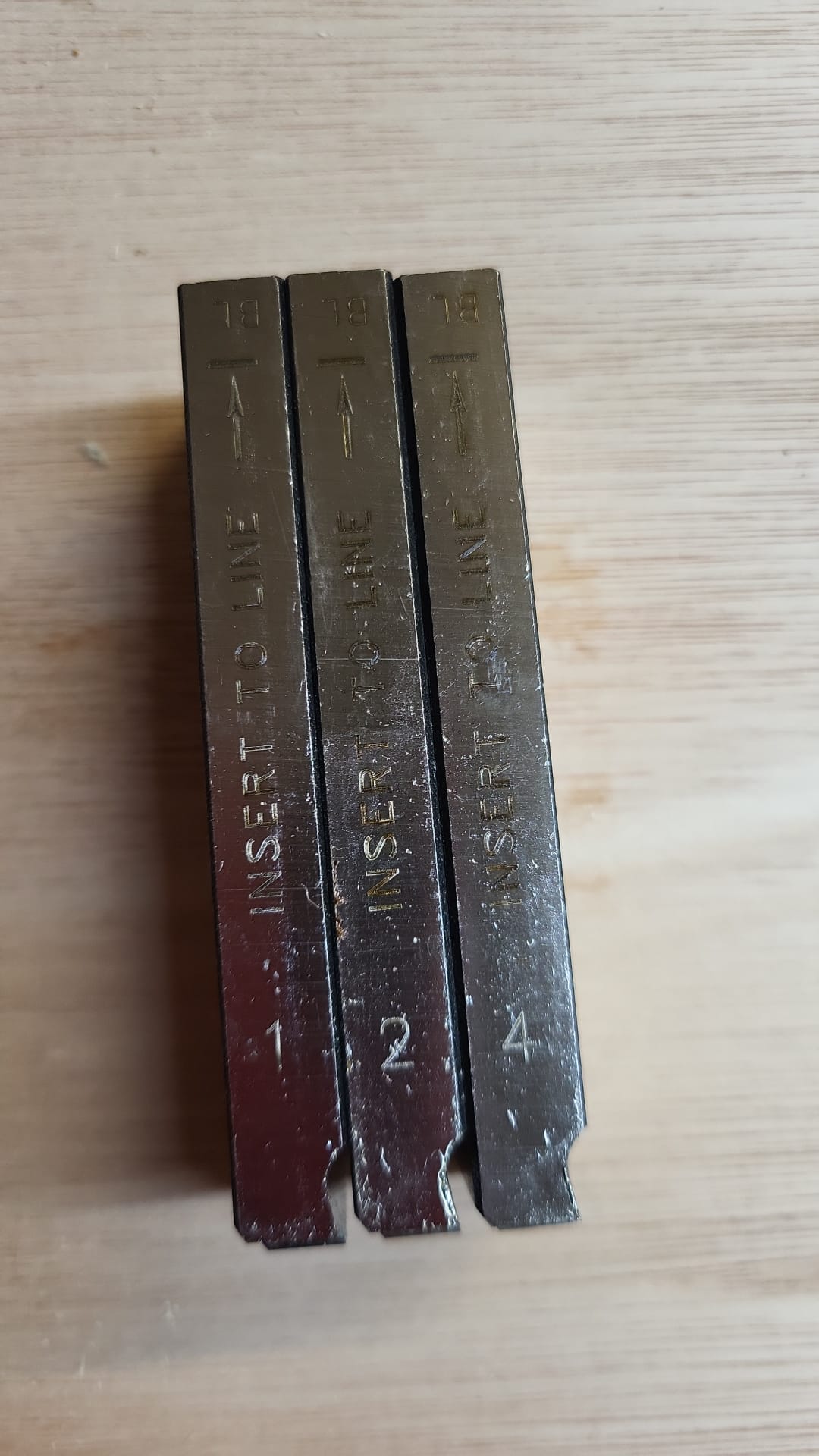 Rigid Threading Machine Dies 1/2 - 3/4in BSPT 18951 (No 3 Missing)