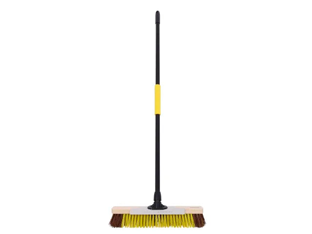 Bulldozer Brush Dual Fill With Metal Scraper and Metal Handle - 18in