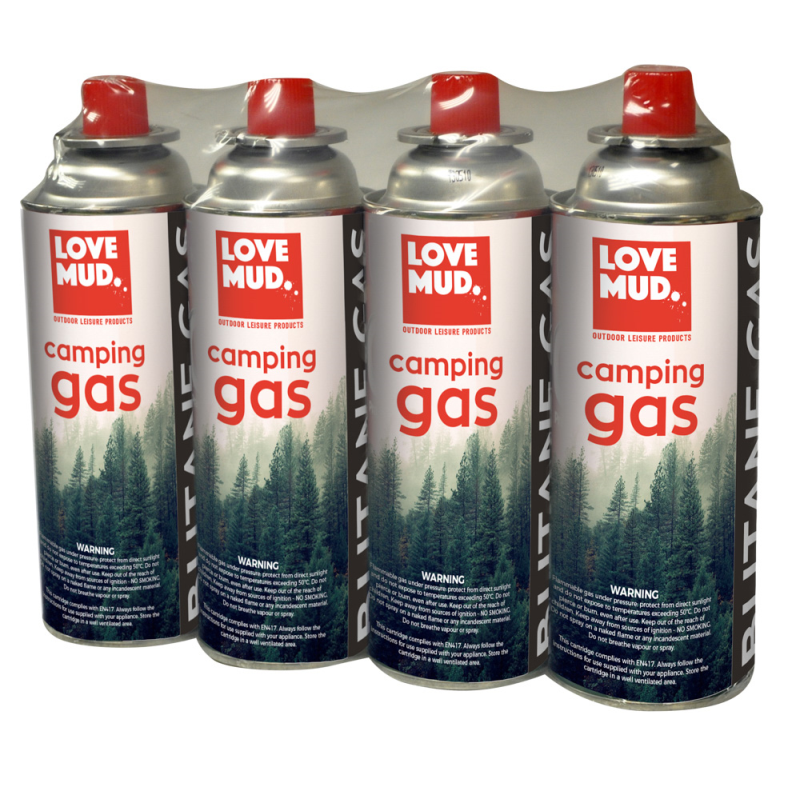 Love Mud 4 Pack of Butane Camping Gas Canisters (OLGAS) (LOCAL PICKUP/DELIVERY ONLY)