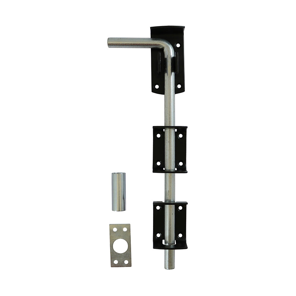 Garage Drop Down Bolt - Black - 300mm (12") (DDB12BB)