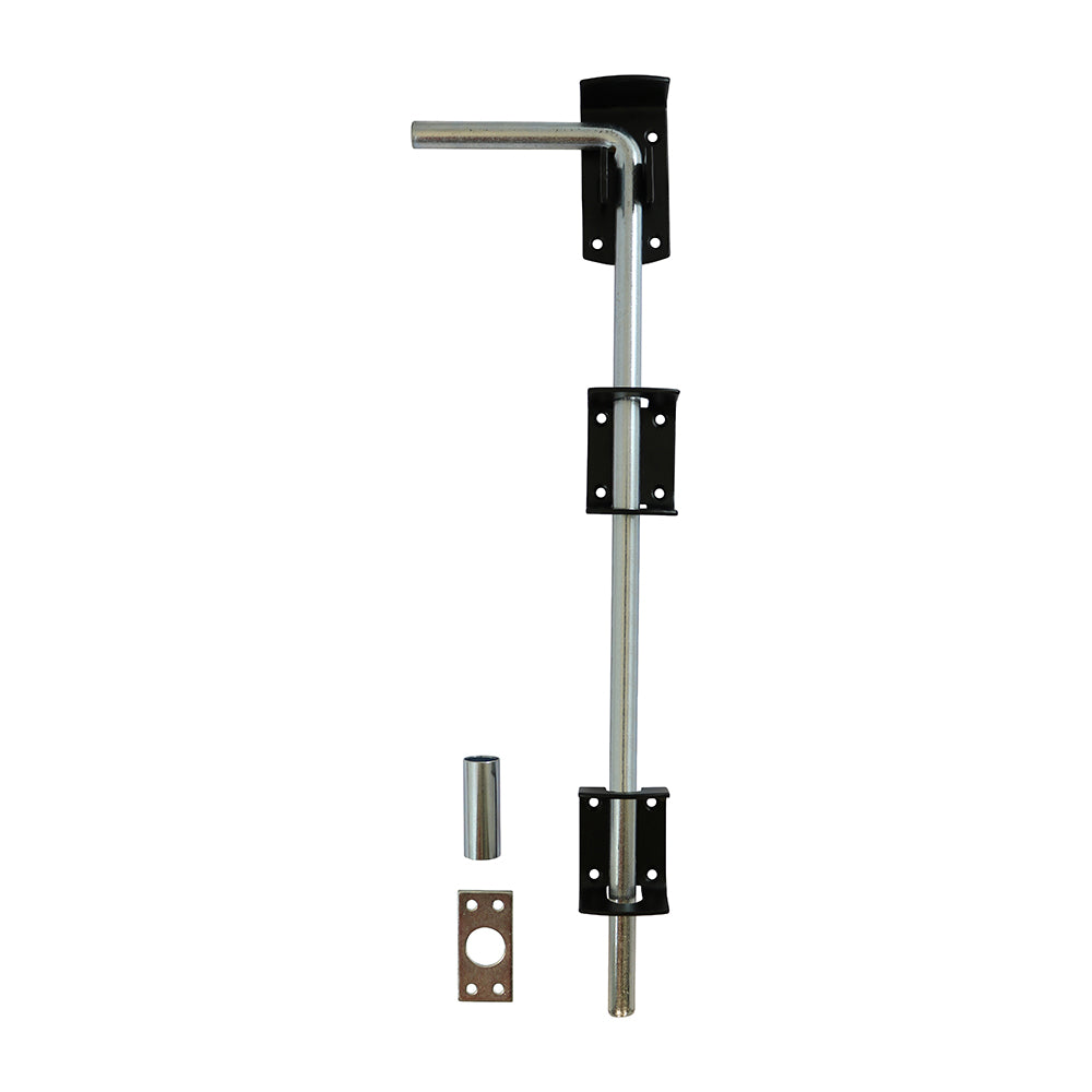 Garage Drop Down Bolt - Black - 450mm (18") (DDB18BB)