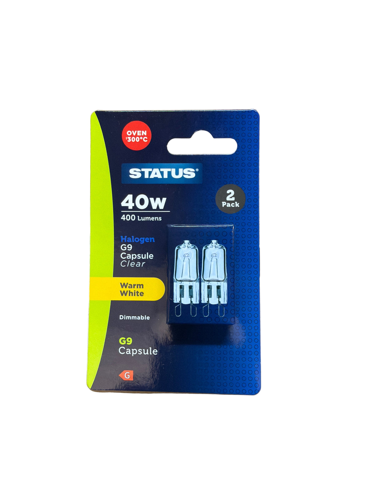 STATUS Halogen G9 Capsule Clear 40w Dimmable