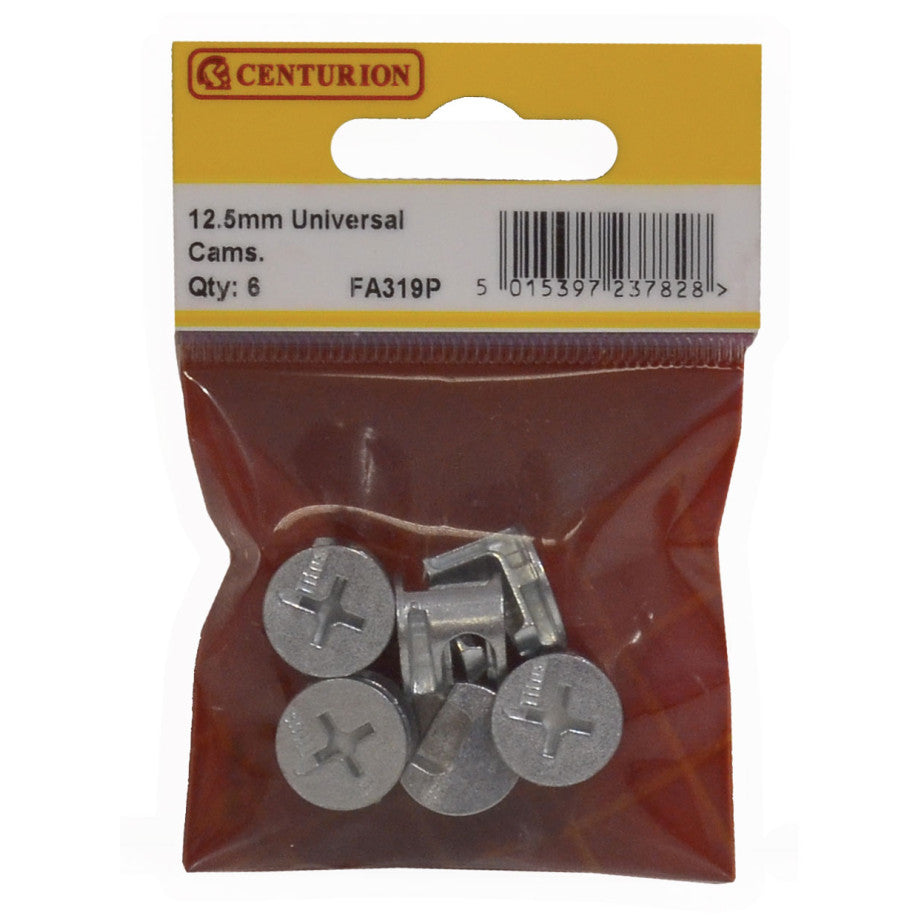 12.5mm Universal Cam Fixings (Pack of 6)