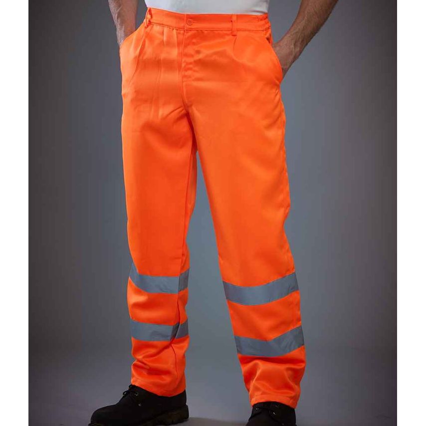 Yoko Orange Polycotton Hi-Vis Work Trousers