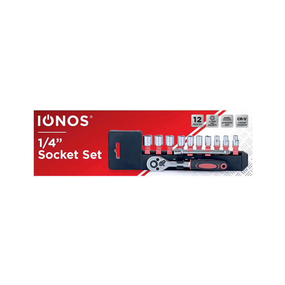 Ionos 1/4in Socket 12 Piece Set (ION14SOCKSET1P12)