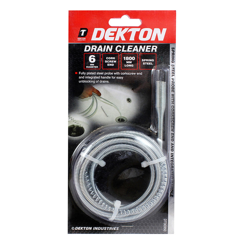 Dekton Drain Cleaner Rod 6mm Diameter 1800mm Long