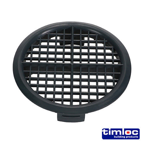Timloc Grey / Anthracite Push-in Soffit Vent - 70mm (3in) - 10 Pack (LOC1139)