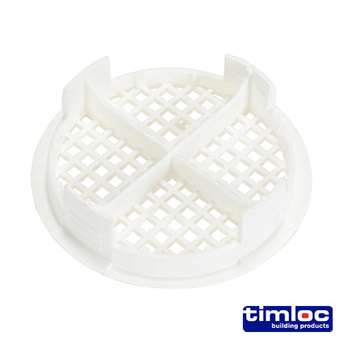 Timloc White Push-in Soffit Vent - 70mm (3in) - 10 Pack (LOC1140)