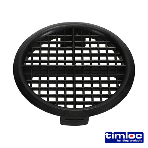 Timloc Black Push-in Soffit Vent - 70mm (3in) - 10 Pack (LOC114)