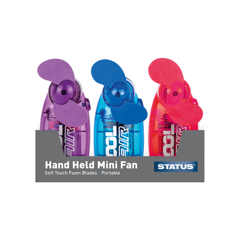 Status - Hand Held Mini Fan - Various Colours Available