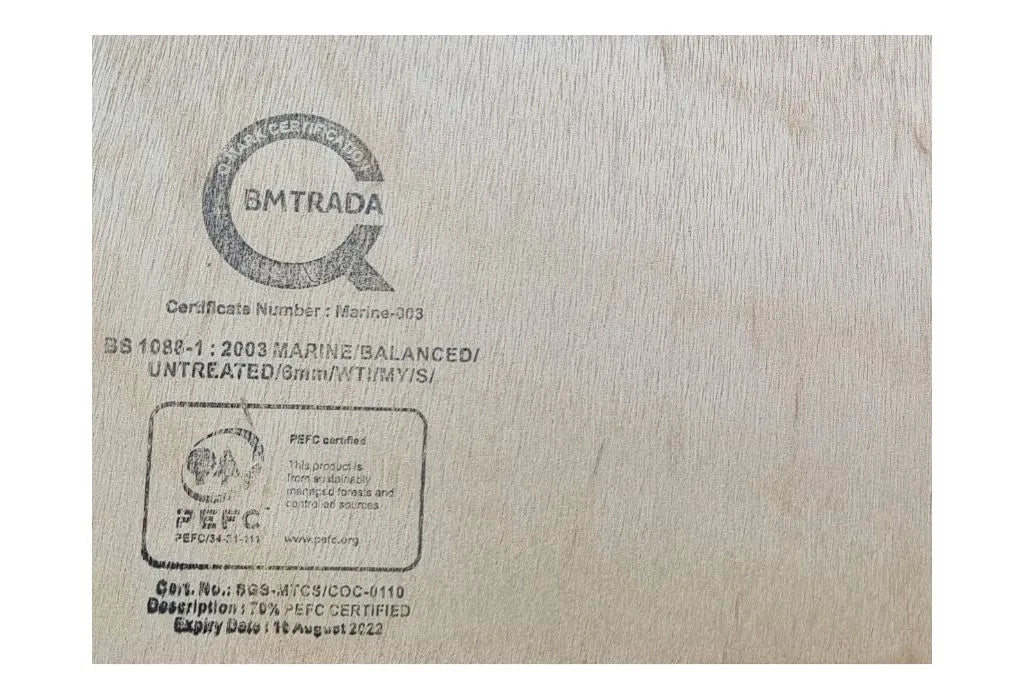 9mm Marine Plywood BS1088 2440mm x 1220mm (8ft x 4ft) Sheet Material -  (LOCAL PICKUP / DELIVERY ONLY)