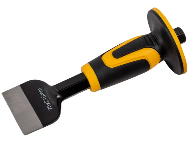 Roughneck Brick Bolster with Hand Guard 70 x 216mm (2 3/4 x 8 1/2in)