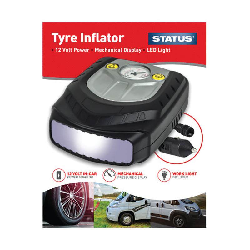 Status Tyre Inflator 12 Volt In Car Power Supply