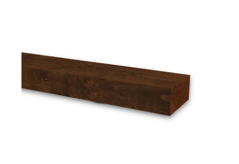 Timber Garden Sleeper Dark Brown Treated 100mm x 200mm (4in x 8in) (LOCAL PICKUP / DELIVERY ONLY)