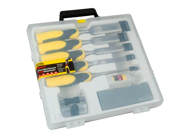 Stanley DYNAGRIP™ Chisel Set With Strike Cap 5 Piece + Accessories