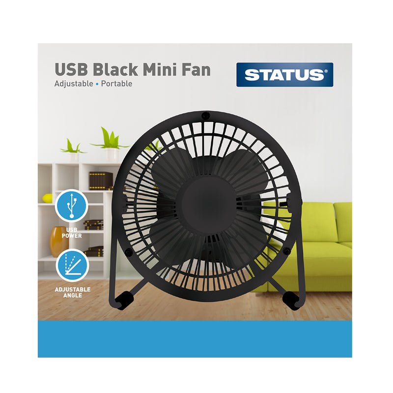 Status USB Black Mini Fan